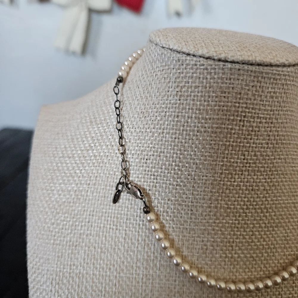 CTR Elegant Pearl Necklace Silver Accents Choose the Right Jewelry .925 Sterling